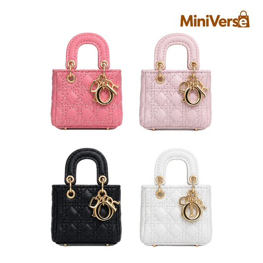 Mini Quilted Square Bag Charm