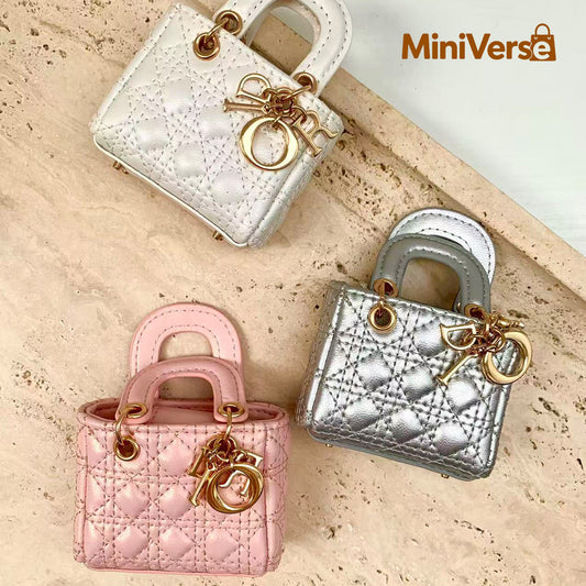 Mini Quilted Square Bag Charm